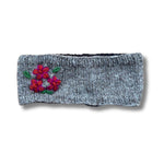 blossom embroidered wool headband