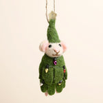 Felt Christmas Tree Mouse Hanging Decoration 🐭🎄