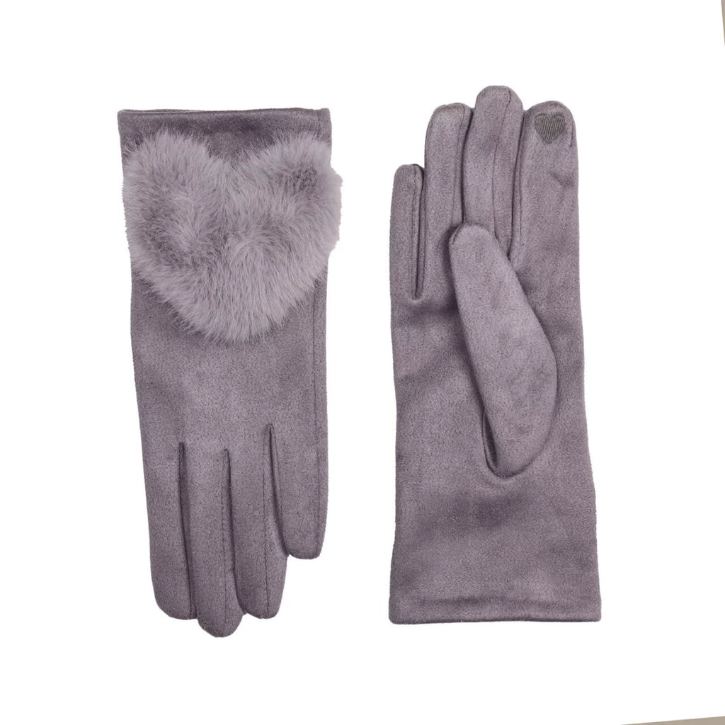 Faux Fur Heart Glove