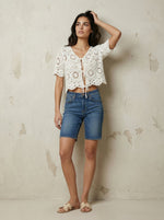 Cropped Crochet Jacket