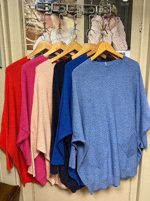Batwing Knit Jumper with Pockets