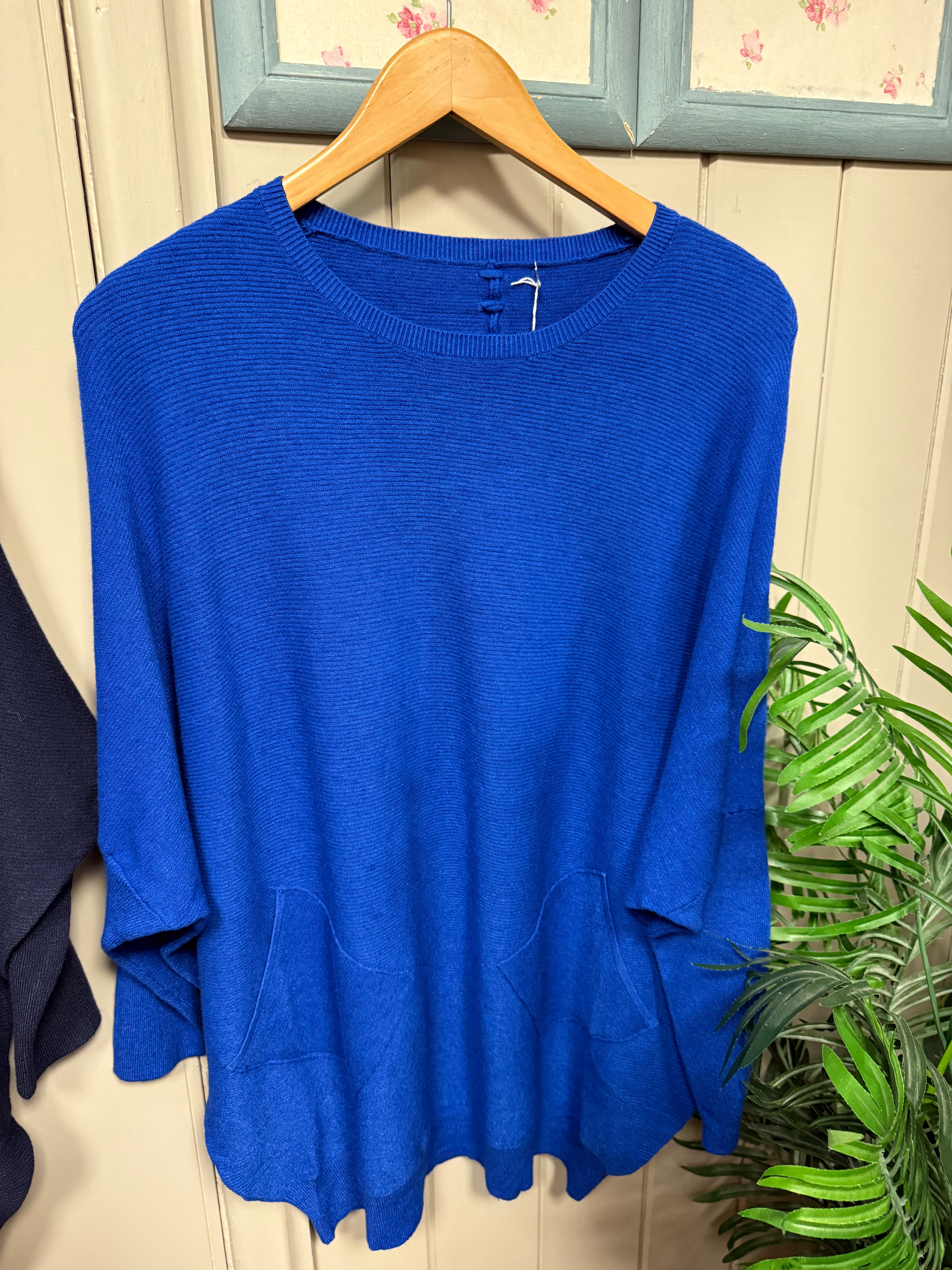 Batwing Knit Jumper with Pockets