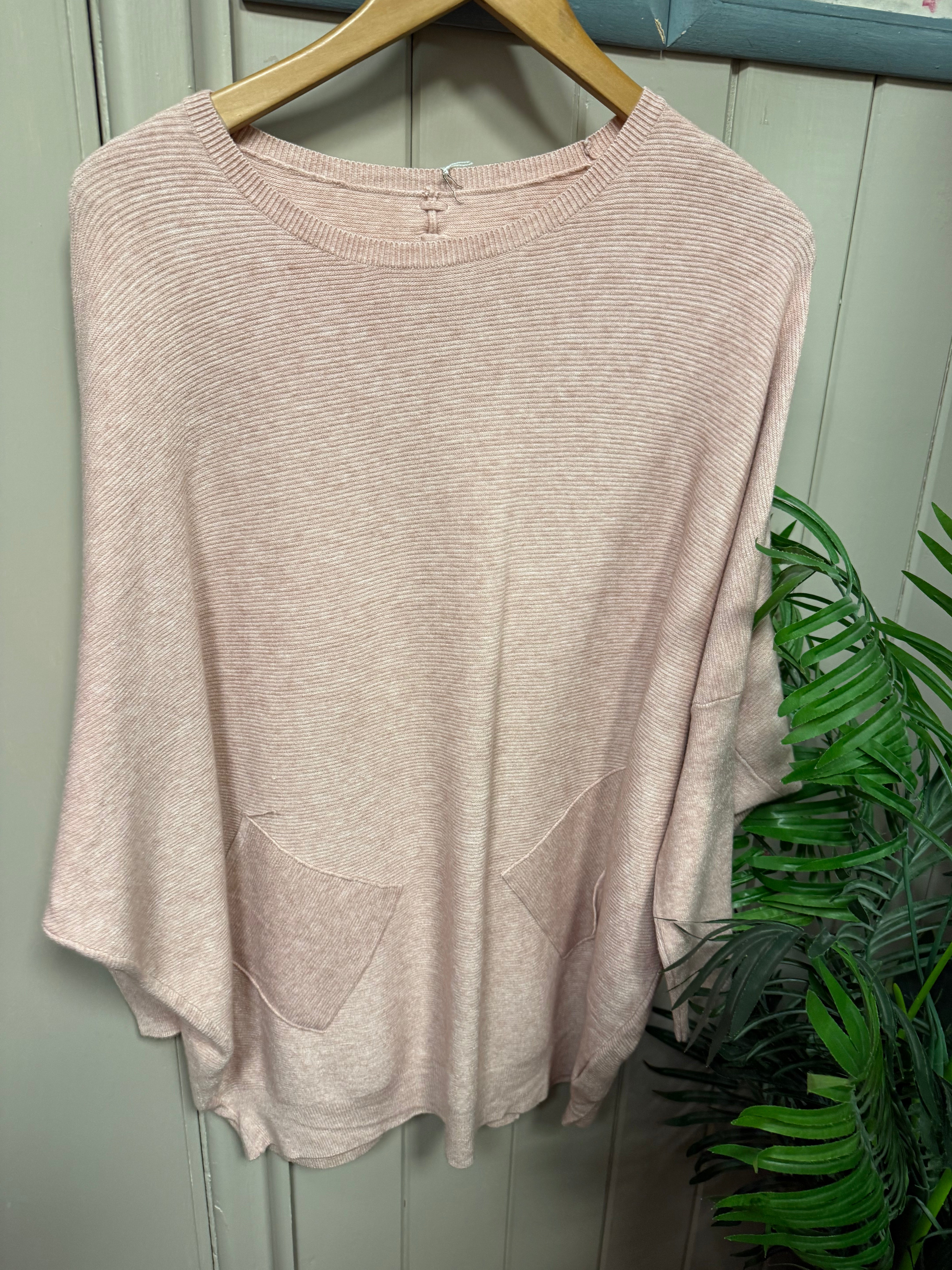 Batwing Knit Jumper with Pockets