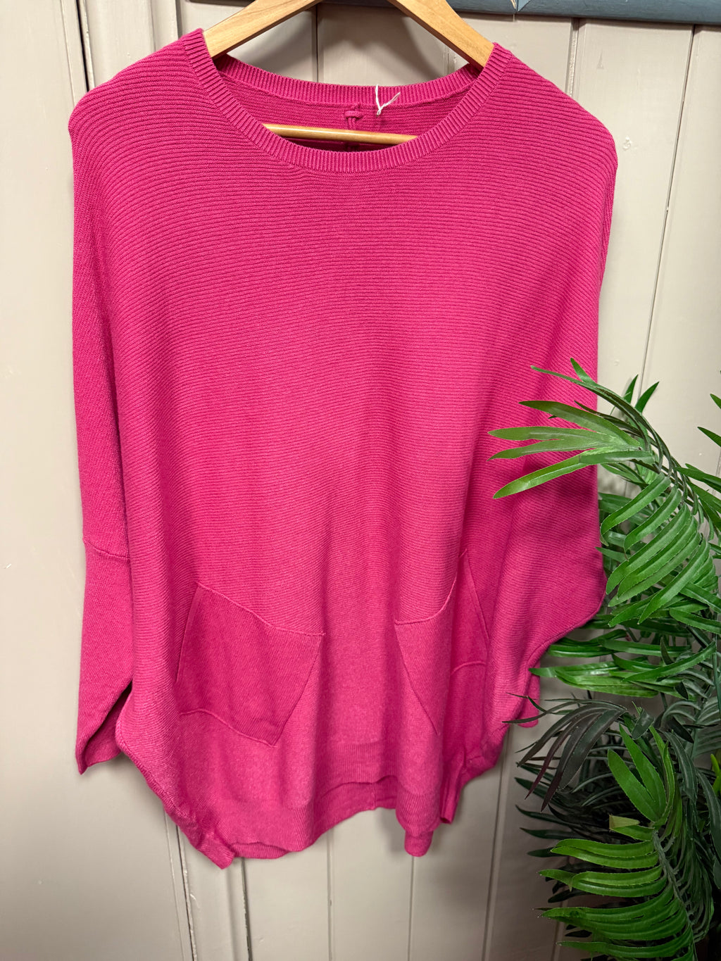 Batwing Knit Jumper with Pockets