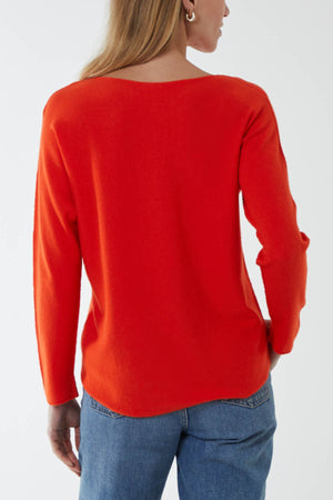 Round Neck Fine Knit Jumper