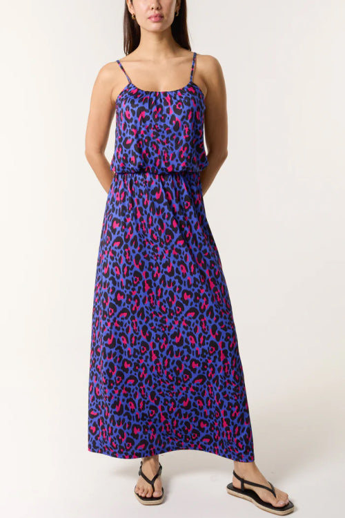 Vibrant Animal Puff Ball Dress