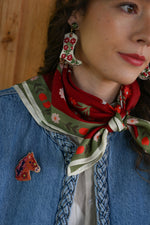 Folk Horse Beaded Brooch