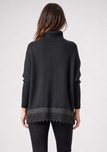 Turtleneck Jumper with Lace Trim