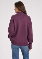 High Neck Button Cuff Jumper