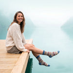Gemjar Blue, Fawn & Red Scandi Patterned Cosy Socks