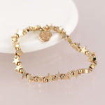 Golden polished stars bead bracelet