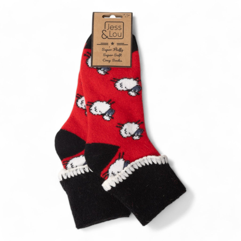 Cosy Cuffed Socks with Sheep SL567