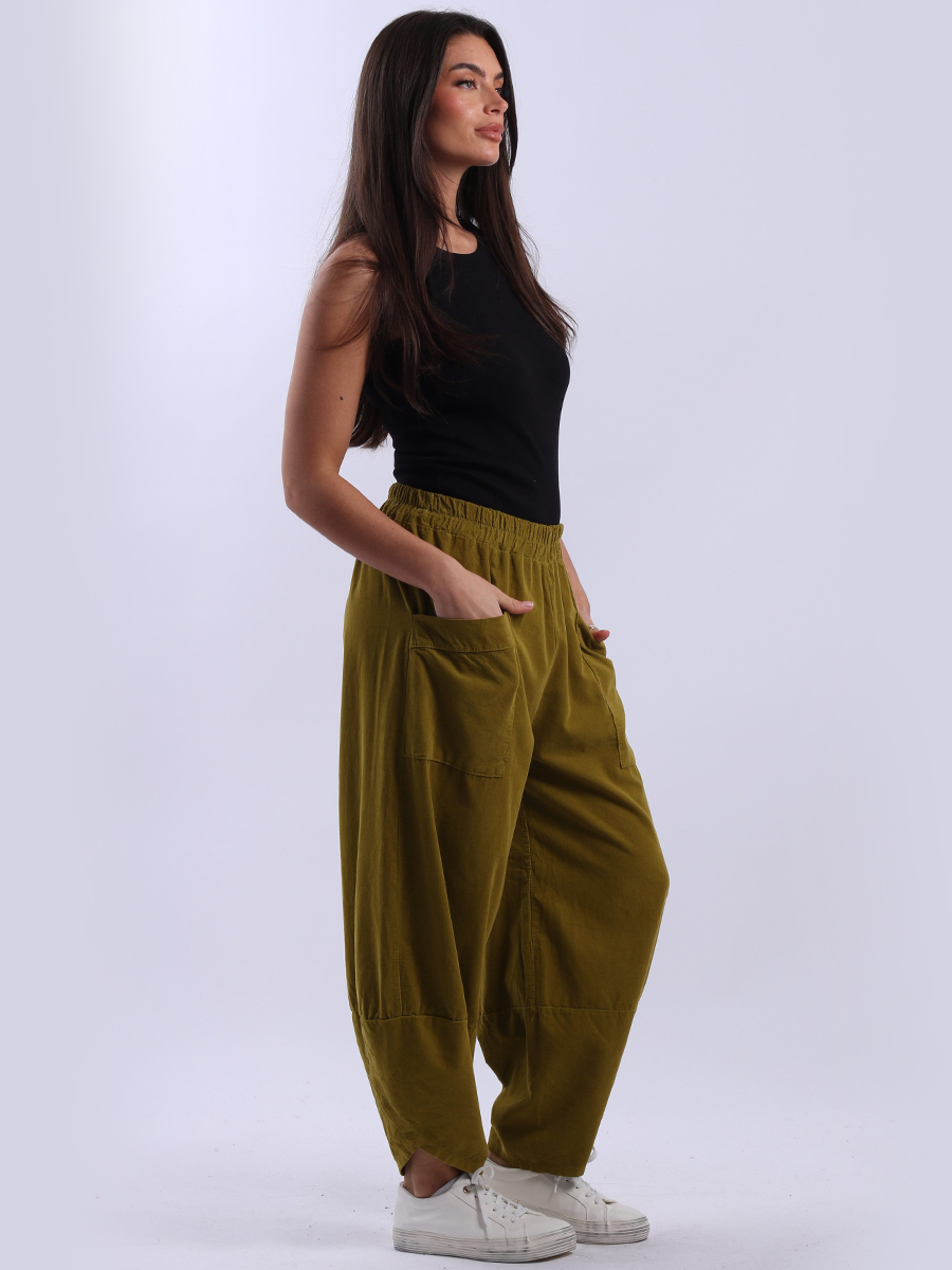 Cotton Tulip Corduroy Trousers