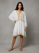 Boho Chic Tassel & Fringe Beach Tunic Dress