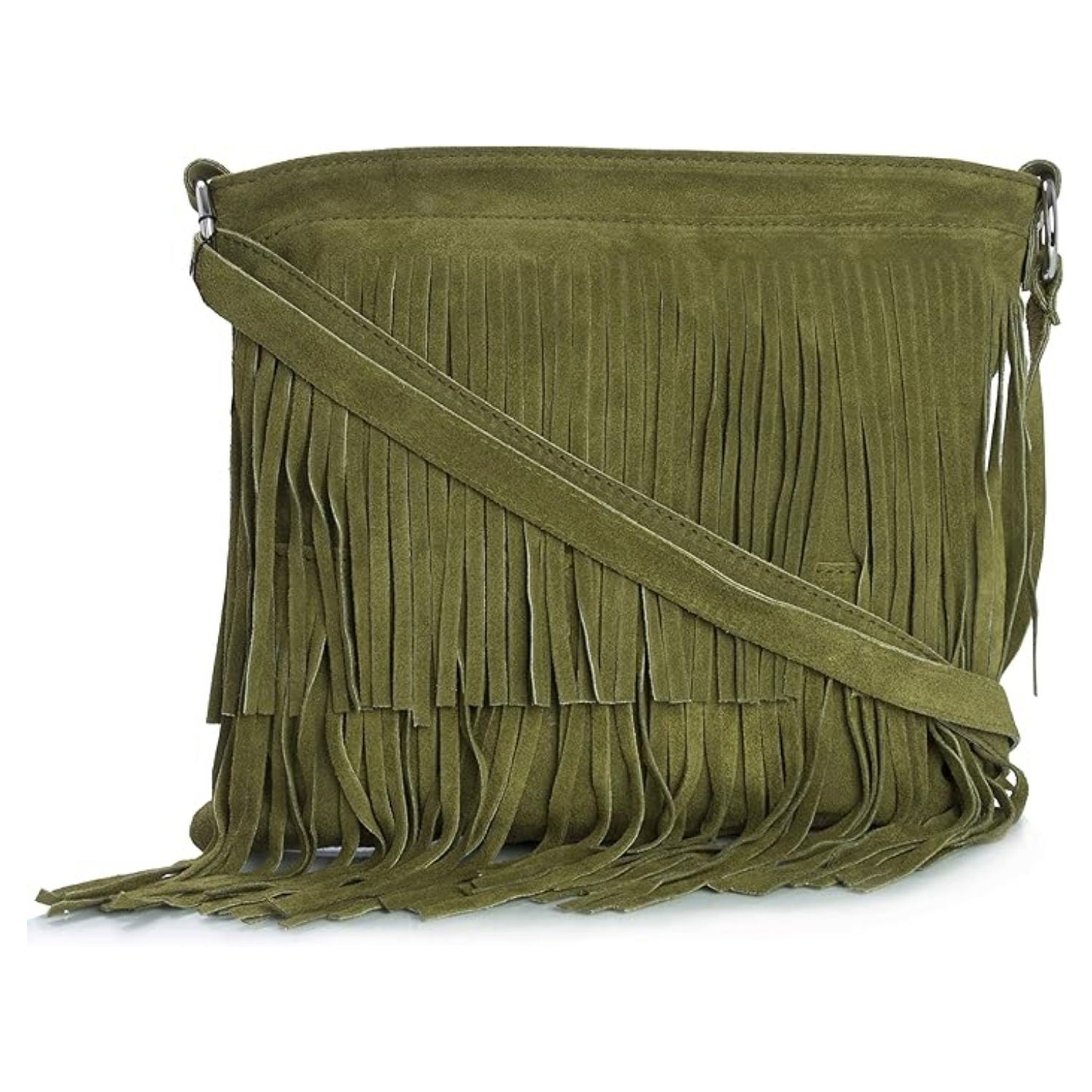 Leather Tassle Crossbody Bag