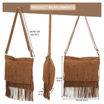 Leather Tassle Crossbody Bag