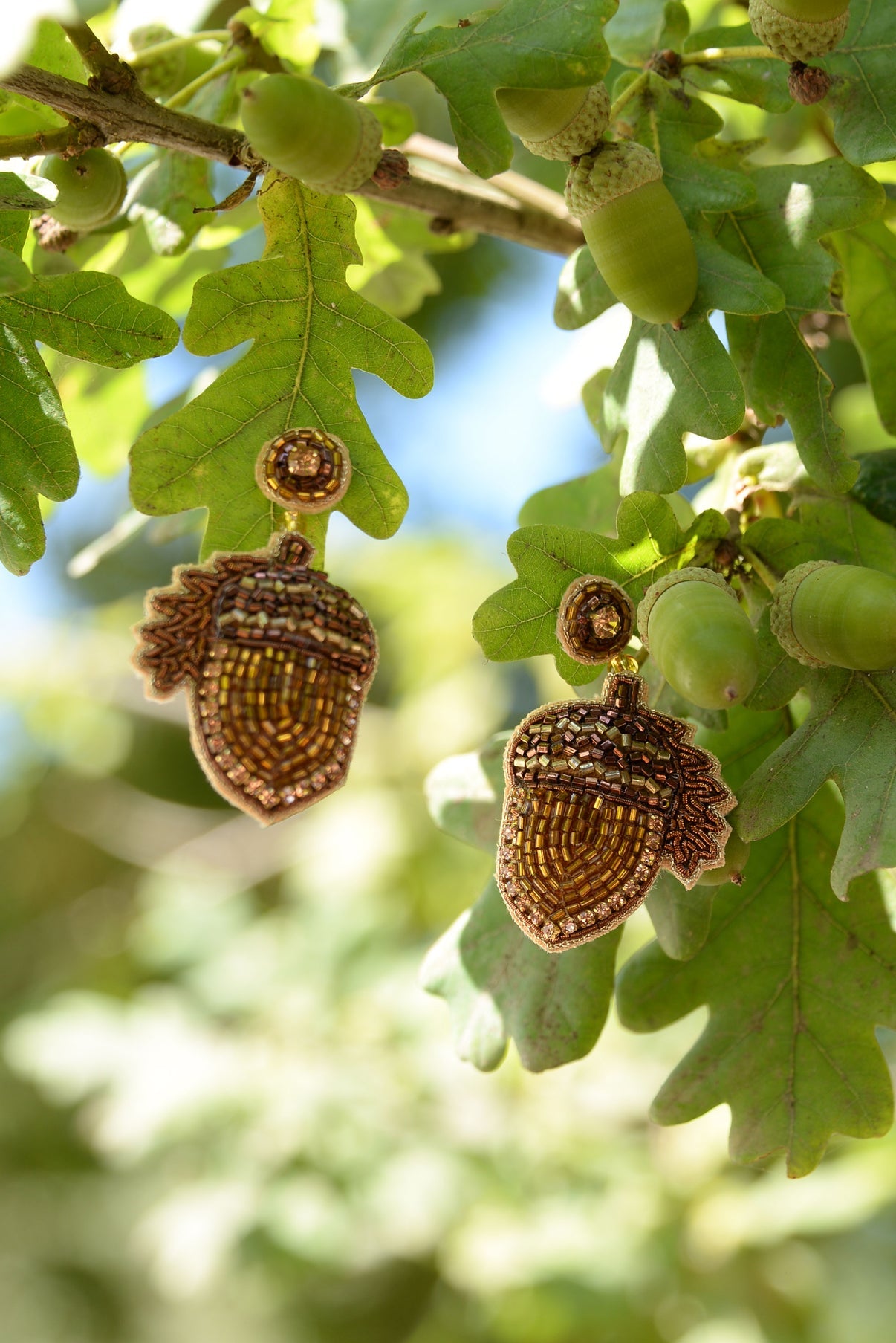 ACORN BEADED DROPS