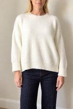 Ivory Fluffy Knit Jumper
