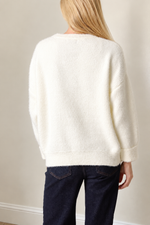 Ivory Fluffy Knit Jumper