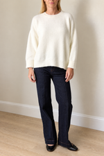 Ivory Fluffy Knit Jumper
