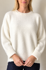 Ivory Fluffy Knit Jumper