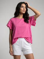 Broderie Trim T-shirt