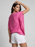 Broderie Trim T-shirt