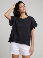 Broderie Trim T-shirt