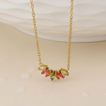 Galaxy Multicolour Crystal Curve Necklace