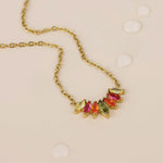 Galaxy Multicolour Crystal Curve Necklace