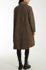 Waterfall Collar Bouclé Coat