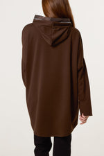 Padded Details Soft Touch Hoodie – Chocolate