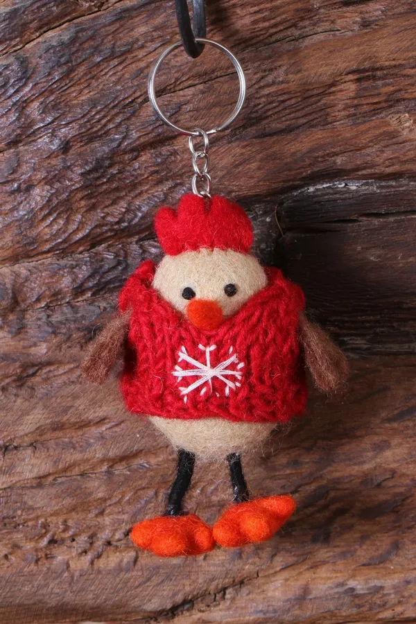 Mrs Funky Chicken Keyring