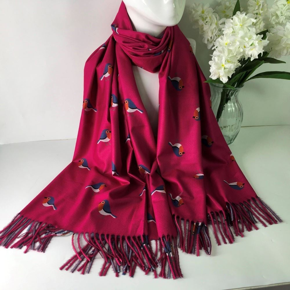 Hot Pink Robin Scarf