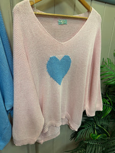 Fine Knit Heart Jumper 911