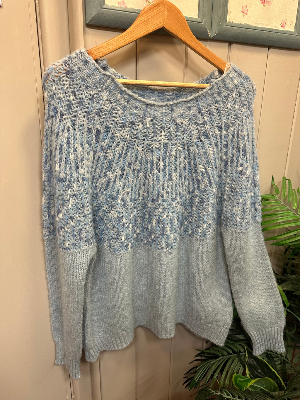 Blue Popcorn Jumper