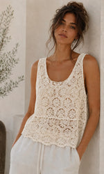 Lottie Crochet Sleeveless Top 🤍