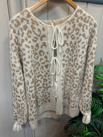 Leopard Print Tie Cardigan 904