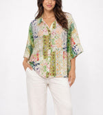 Patchwork Print Sparkle Blouse
