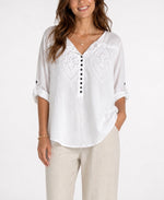 Embroidered Eyelet Blouse