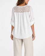 Embroidered Eyelet Blouse