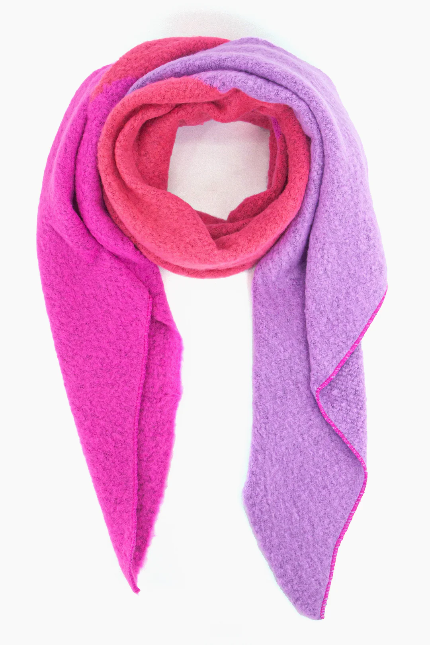 Pink & Lilac Fluffy Scarf