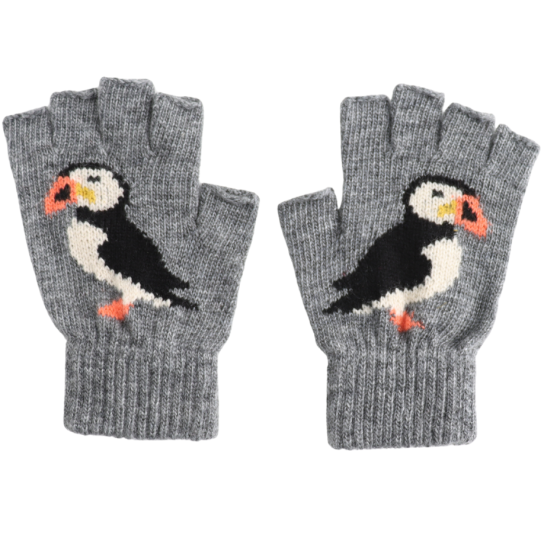 Fingerless Puffin Gloves