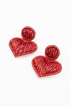 RED HEART DROP EARRINGS