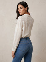 Broderie Button Through Blouse