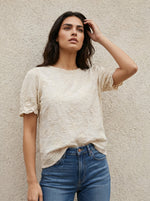 Ribbon Flower Boho Top