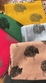 Sheep Print Cashmere Blend Scarf