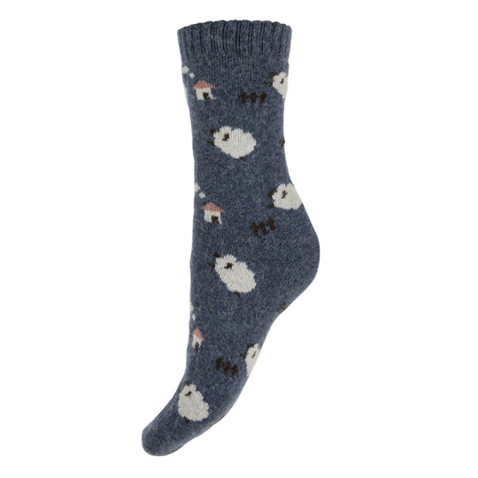 Blue Sheep Wool Blend Socks WS524