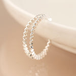 Silver plated concertina hoop earrings 4490