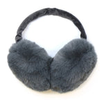 Dark grey faux fur ear muffs 40753